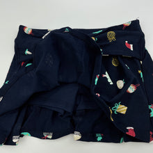 Load image into Gallery viewer, Girls Target, navy Christmas skirt, elasticated, built-in shorts, EUC, size 1,  
