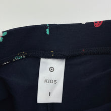 Load image into Gallery viewer, Girls Target, navy Christmas skirt, elasticated, built-in shorts, EUC, size 1,  