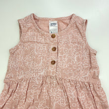 Load image into Gallery viewer, Girls Anko, pink &amp; white floral cotton dress, EUC, size 1, L: 41cm