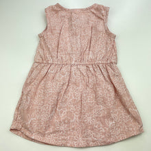 Load image into Gallery viewer, Girls Anko, pink &amp; white floral cotton dress, EUC, size 1, L: 41cm