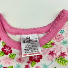 Load image into Gallery viewer, Girls Baby Lamb, floral stretchy singlet top, EUC, size 000,  