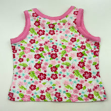 Load image into Gallery viewer, Girls Baby Lamb, floral stretchy singlet top, EUC, size 000,  