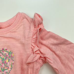 Girls Dymples, pink cotton long sleeve top, EUC, size 00,  