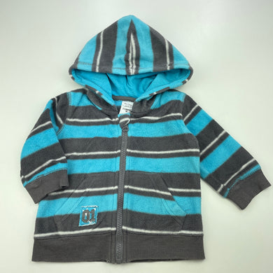 Boys Tiny Little Wonders, fleece zip hoodie sweater, GUC, size 00,  