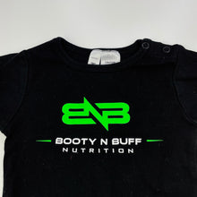 Load image into Gallery viewer, unisex AS Colour, black cotton bodysuit / romper, GUC, size 0,  