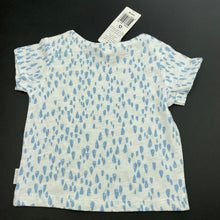 Load image into Gallery viewer, unisex Bonds, blue &amp; white cotton t-shirt / top, NEW, size 000,  