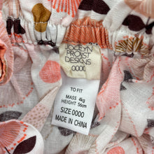 Load image into Gallery viewer, Girls Jocelyn Proust Designs, floral cotton / linen summer romper, EUC, size 0000,  