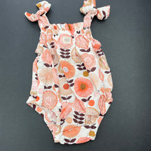 Load image into Gallery viewer, Girls Jocelyn Proust Designs, floral cotton / linen summer romper, EUC, size 0000,  