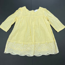 Load image into Gallery viewer, Girls Target, lined lightweight cotton long sleeve dress, GUC, size 000, L: 32cm