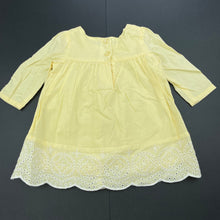 Load image into Gallery viewer, Girls Target, lined lightweight cotton long sleeve dress, GUC, size 000, L: 32cm