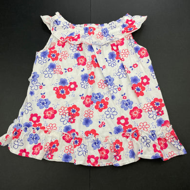 Girls Target, floral cotton summer top, GUC, size 00,  