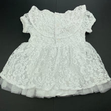 Load image into Gallery viewer, Girls Dymples, lined floral lace party dress, FUC, size 00, L: 35cm