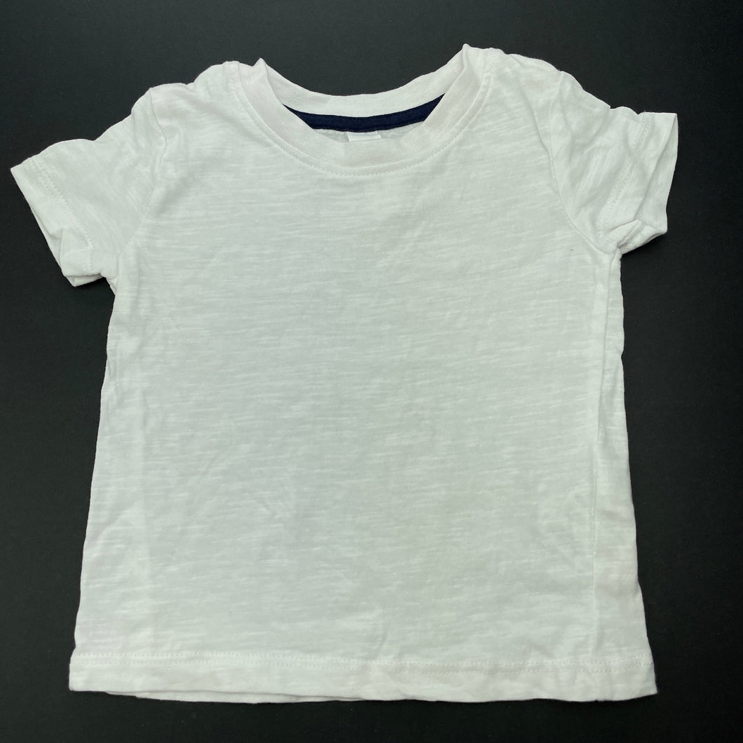 Boys Dymples, white cotton t-shirt / top, GUC, size 00,  