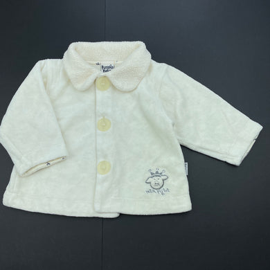 Girls Pumpkin Patch, vintage cotton lined velour sweater, marks on back, FUC, size 00,  