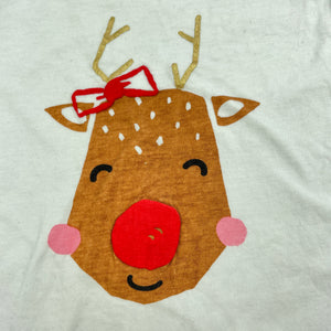 Girls Anko, cotton Christmas t-shirt / top, GUC, size 7,  