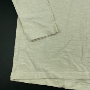 Boys Anko, beige cotton long sleeve top, EUC, size 10,  