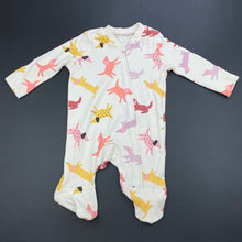 Load image into Gallery viewer, unisex Tu, cotton zip coverall / romper, dogs, EUC, size 0000,  