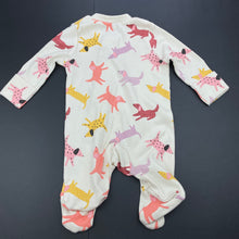 Load image into Gallery viewer, unisex Tu, cotton zip coverall / romper, dogs, EUC, size 0000,  