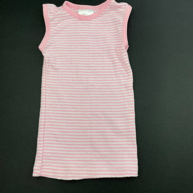 Girls Target, pink stripe cotton singlet top, EUC, size 0000,  