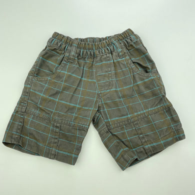 Boys Target, checked cotton shorts, elasticated, GUC, size 000,  