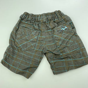 Boys Target, checked cotton shorts, elasticated, GUC, size 000,  