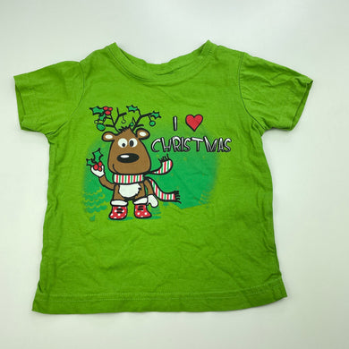 unisex B Casual, cotton Christmas t-shirt / top, EUC, size 0,  