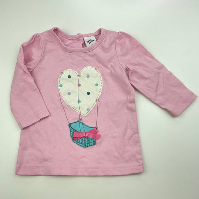 Girls Baby Berry, pink cotton long sleeve t-shirt / top, FUC, size 00,  
