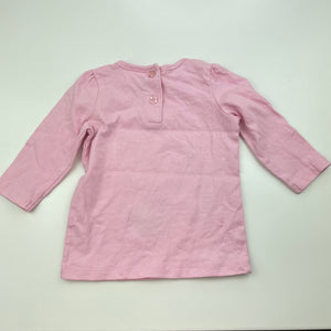 Girls Baby Berry, pink cotton long sleeve t-shirt / top, FUC, size 00,  