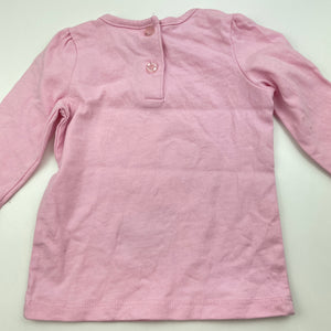 Girls Baby Berry, pink cotton long sleeve t-shirt / top, FUC, size 00,  