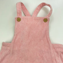 Load image into Gallery viewer, Girls Dymples, velour corduroy overalls dress / pinafore, EUC, size 1, L: 42cm