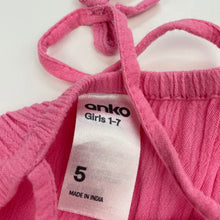 Load image into Gallery viewer, Girls Anko, pink casual summer dress, GUC, size 5, L: 56cm