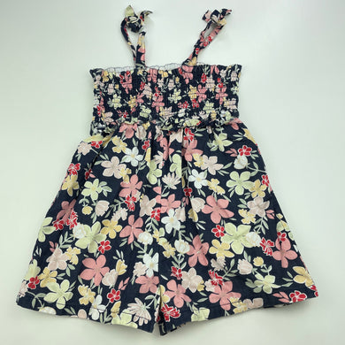 Girls Anko, floral cotton summer playsuit, FUC, size 2,  