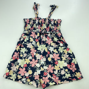 Girls Anko, floral cotton summer playsuit, FUC, size 2,  