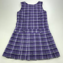 Load image into Gallery viewer, Girls Pumpkin Patch, purple check casual dress, GUC, size 6, L: 61cm