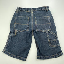 Load image into Gallery viewer, Boys Osh Kosh, dark denim carpenter shorts, adjustable, GUC, size 8,  