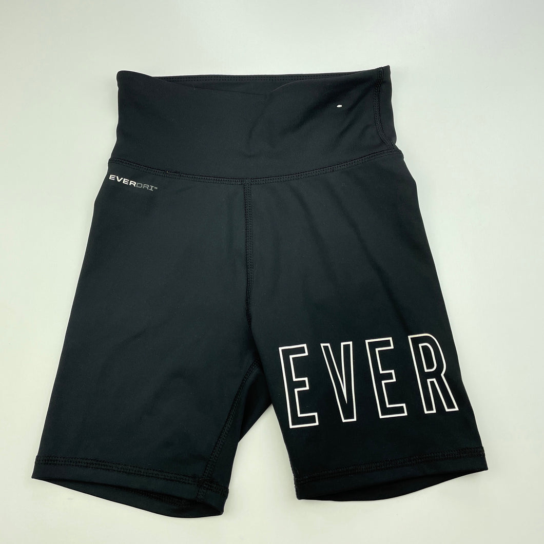 Girls Everlast, EVERDRI high waist activewear shorts, elasticated, EUC, size 6,  