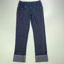 Load image into Gallery viewer, Girls blue, stretchy leggings, elasticated, Inside leg: 42cm, EUC, size 6,  