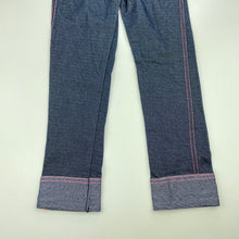 Load image into Gallery viewer, Girls blue, stretchy leggings, elasticated, Inside leg: 42cm, EUC, size 6,  