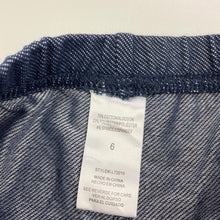 Load image into Gallery viewer, Girls blue, stretchy leggings, elasticated, Inside leg: 42cm, EUC, size 6,  