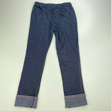 Load image into Gallery viewer, Girls blue, stretchy leggings, elasticated, Inside leg: 42cm, EUC, size 6,  