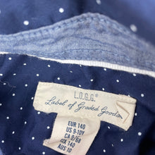 Load image into Gallery viewer, Boys H&amp;M, navy cotton long sleeve shirt, EUC, size 10,  