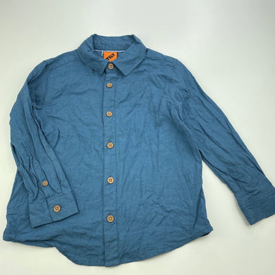 Boys Tilt, linen blend long sleeve shirt, EUC, size 4,  