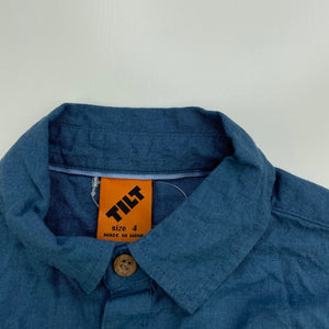 Boys Tilt, linen blend long sleeve shirt, EUC, size 4,  