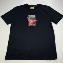 Load image into Gallery viewer, Boys Ferrari World, black cotton t-shirt / top, EUC, size 9-10,  