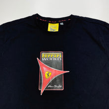 Load image into Gallery viewer, Boys Ferrari World, black cotton t-shirt / top, EUC, size 9-10,  