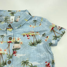 Load image into Gallery viewer, Boys Dymples, Christmas linen blend short sleeve shirt, EUC, size 2,  