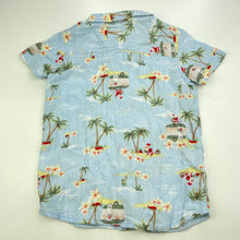 Load image into Gallery viewer, Boys Dymples, Christmas linen blend short sleeve shirt, EUC, size 2,  