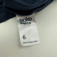 Load image into Gallery viewer, Boys Anko, navy cotton t-shirt / top, boat, EUC, size 6,  