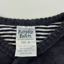 Load image into Gallery viewer, unisex Pumpkin Patch, cotton lined velour sweater / top, GUC, size 00,  