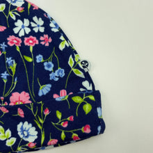 Load image into Gallery viewer, Girls floral, cotton hat / beanie, GUC, size 12 months,  